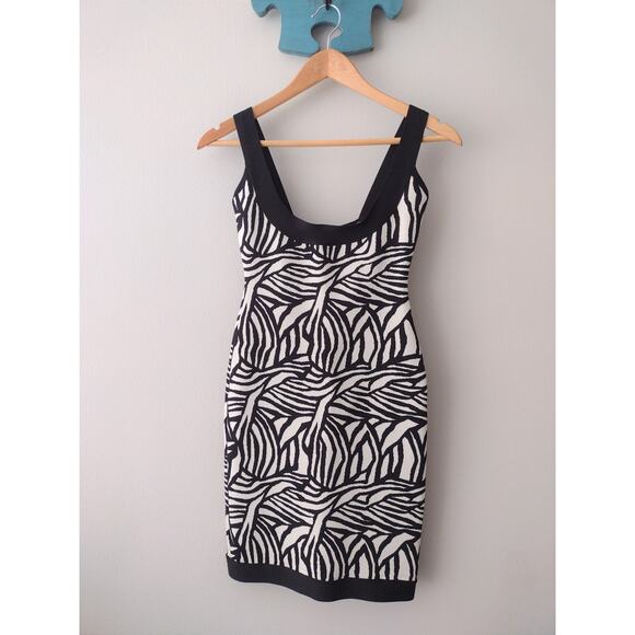 Herve Leger Harley Bandage Bodycon Mini Dress small NWT black white monochrome - Picture 1 of 15